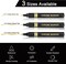 6Pcs Oil-based Chrome Mirror Markers - Silver & Gold Permanent Metallic Markers for Model Painting